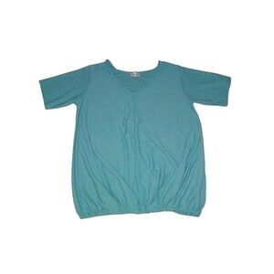 Violet Skies Aqua Blue Popcorn Texture Blouse | 1Xm